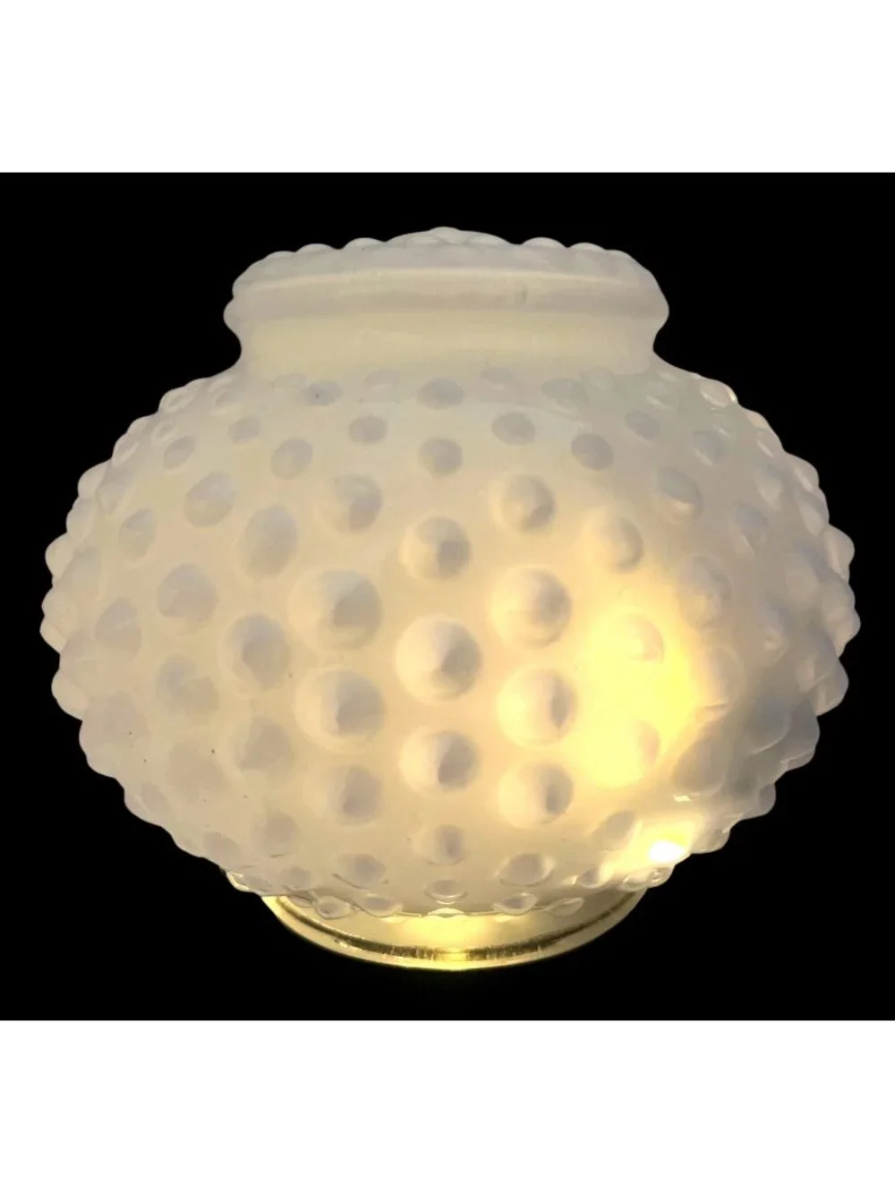 Vintage Frosted Glass Hobnail Light Shade Round Globe Style Elegant Decorative D